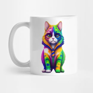 Tie Dye Cat Mug